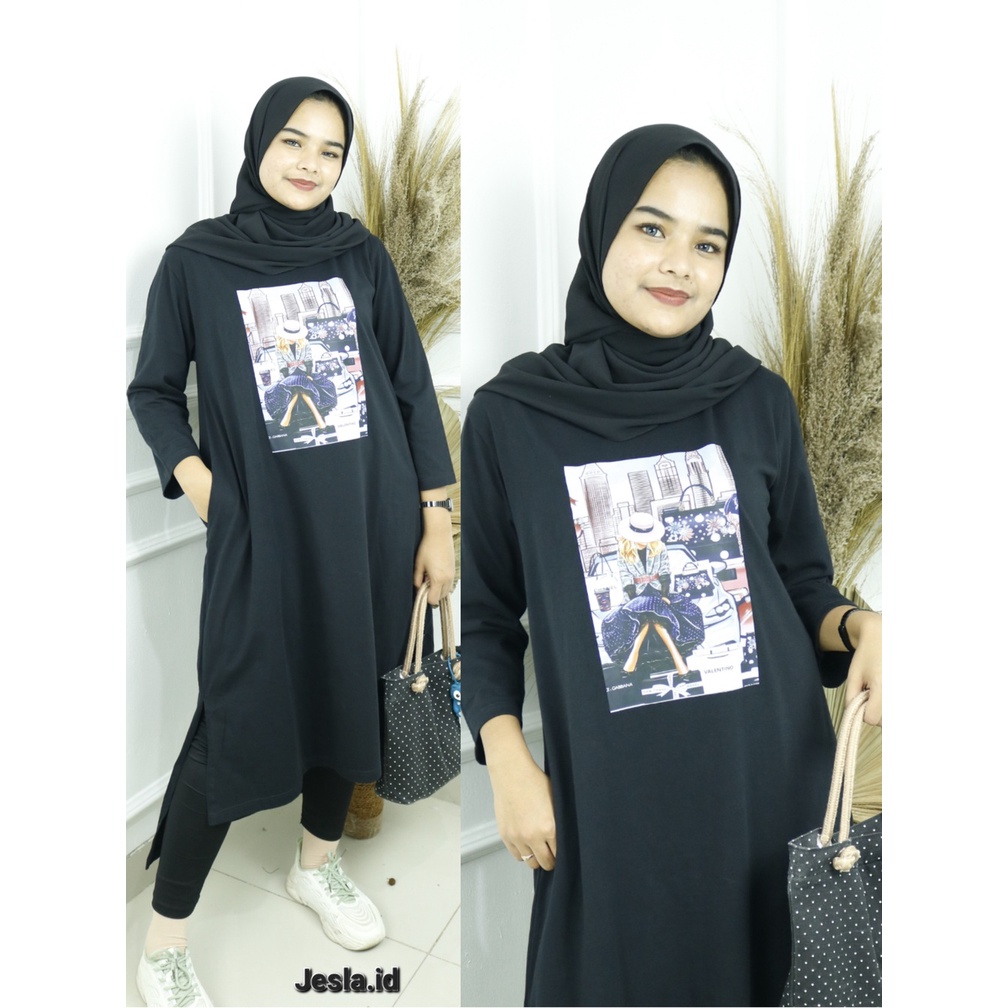 GAMIS TERBARU VALENTINE MIDI BO MIDI DRESS MUSLIM BAHAN KAOS KATUN COMBED 24s UKURAN S M L XL XXL AP