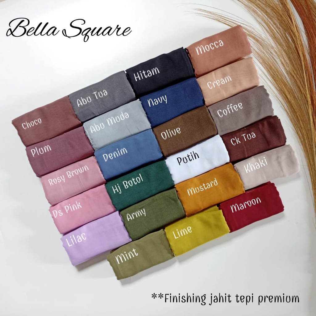 Bella square hijab segi empat / jilbab murah