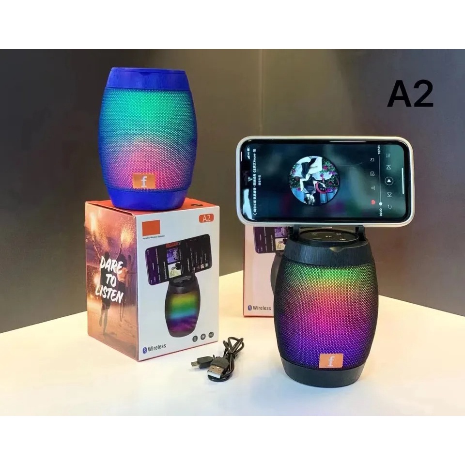 Speaker Bluetooth A2 RGB Speaker Lampu Portable WIRELESS SPEAKER PORTABLE SPEAKER MUSIC BOX BLUETOOTH