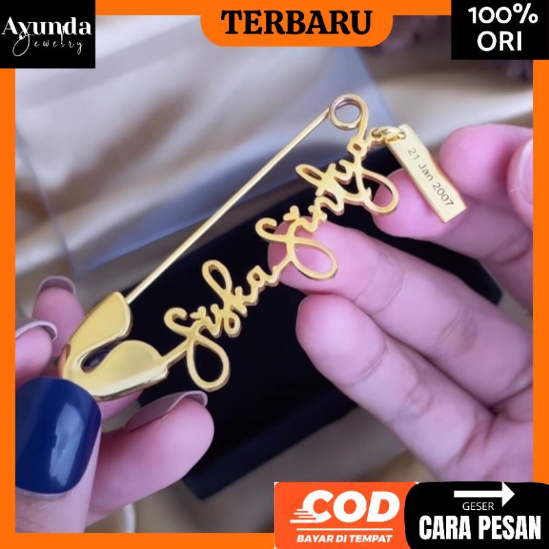 Bros Nama custom model Muslimah Bros Custom Bros hijab Bros terbaru pin nama
