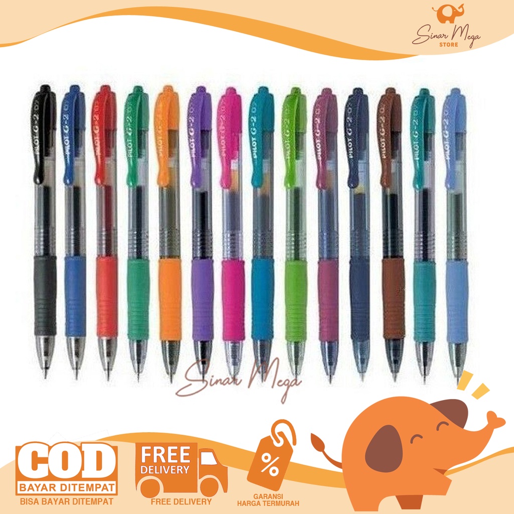 

Pilot Gel Ink Ball Point Pen Pulpen G-2 0.7mm BL-G2-7 Fine Varian Warna Murah