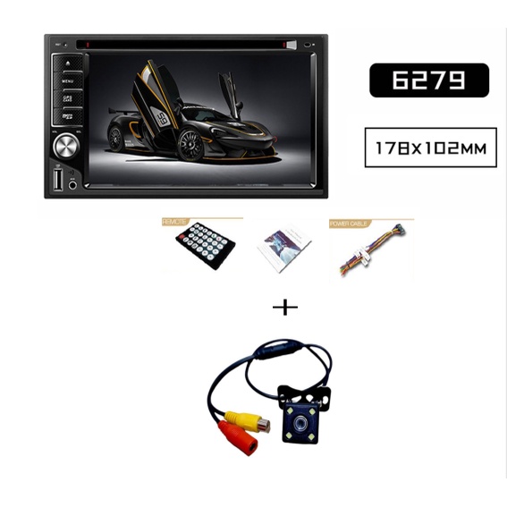Head unit mobil double din dvd FA6279 mirorlink bluetoth