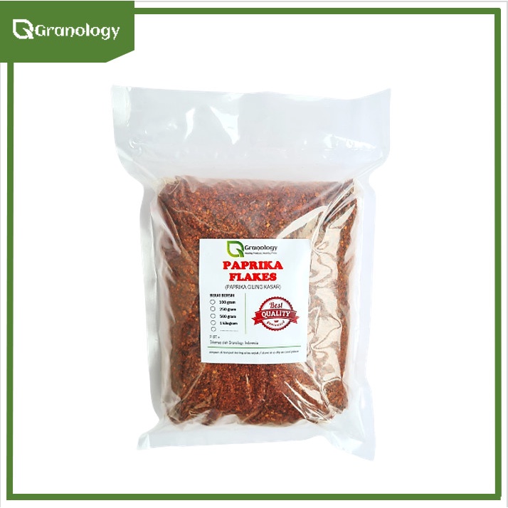 Paprika Kering Giling Kasar / Paprika Flakes (500 gram) by Granology