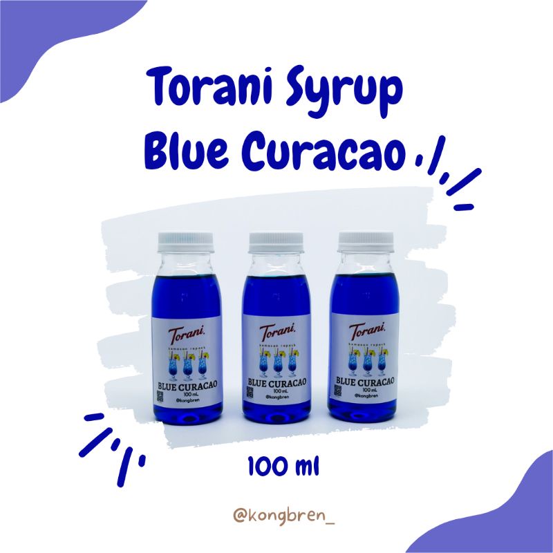 Sirup Torani Blue Curacao Repack 100mL - Torani Syrup Blue Curacao 100 mL