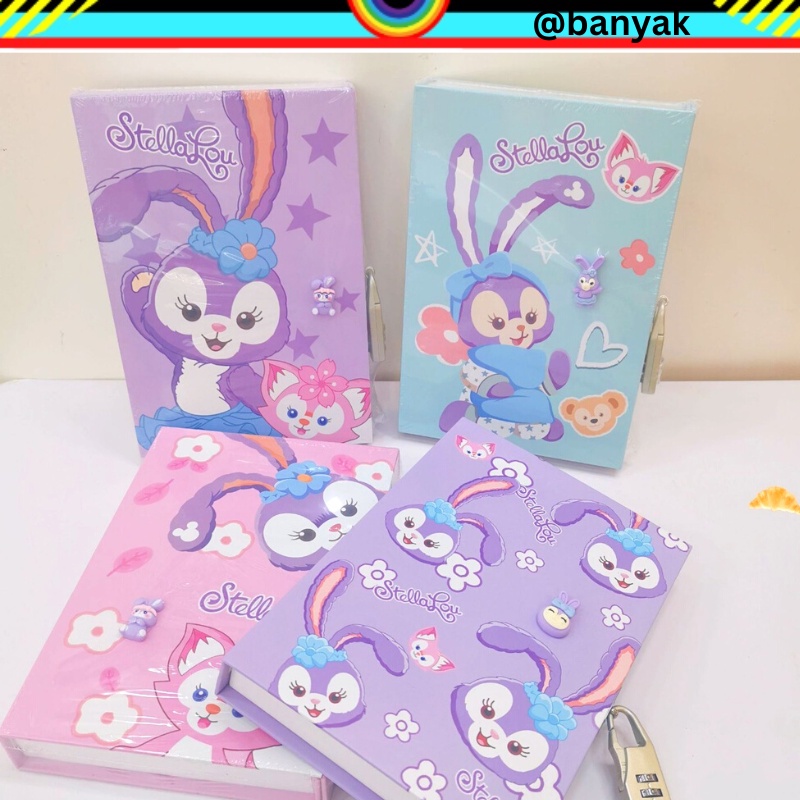 HARDCOVER DIARY LOCK SANRIO DIARY STELLALOU STELLALOU DIARY KUNCI DIARY GEMBOK CATATAN HARIAN LUCU SCRAPBOOK BUKU MEMO MEMO ALBUM BUKU ALBUM DIARY @banyak