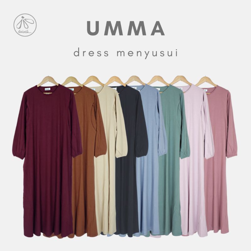 Dainik UMMA Dress Kaos Menyusui Samping kanan kiri