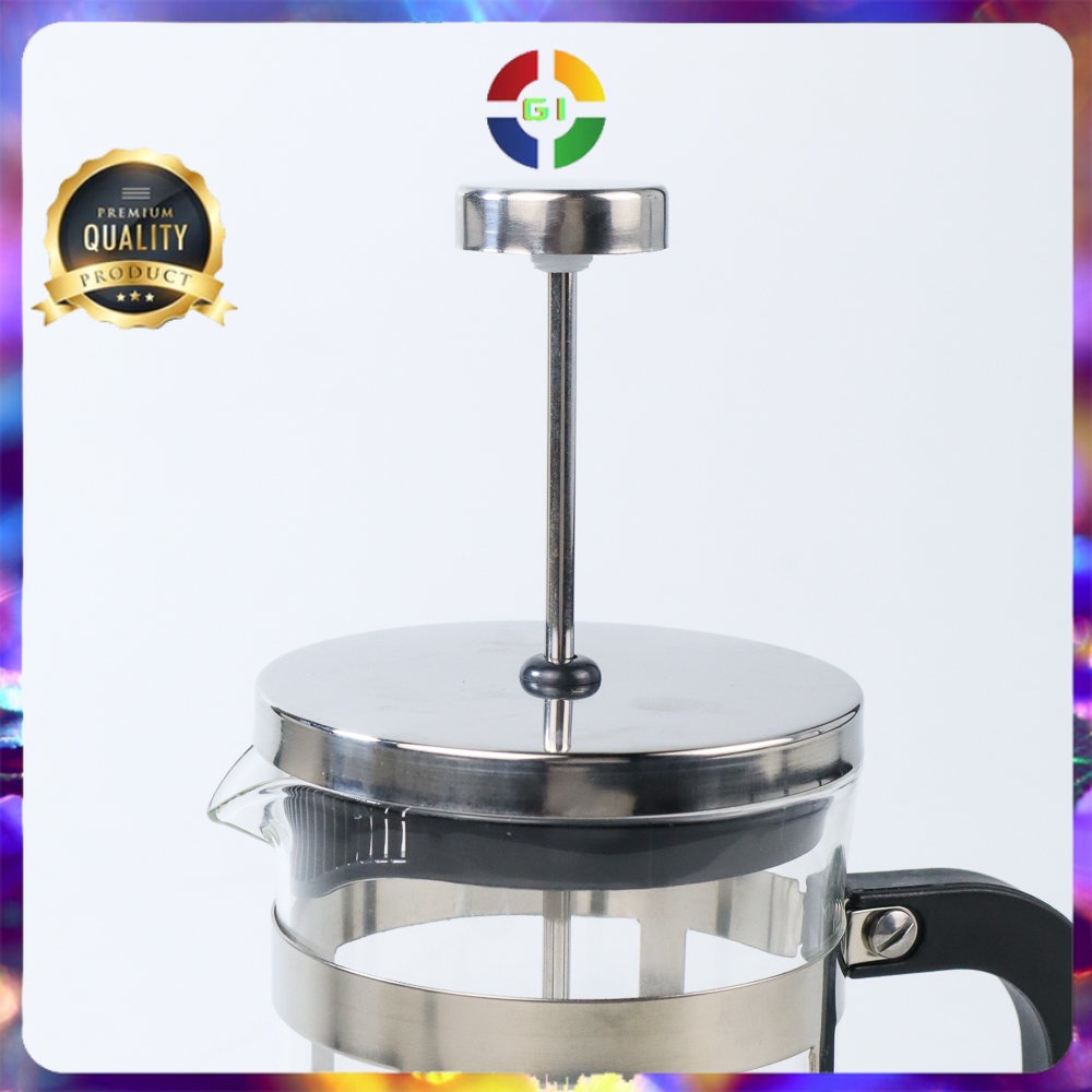 Teko Penyeduh Kopi Teknik French Press Pot 600ml Stainless