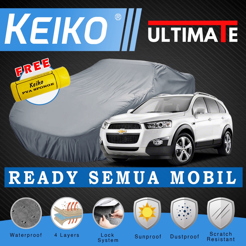 Sarung Cover Tutup 4 Layer Lapis Mantel Penutup Pembungkus Selimut Body Mobil Espass Jimny Katana Etios Valco Corolla Twincam Juke Chevrolet Captiva Spin Trax Spark Keiko Ultimate