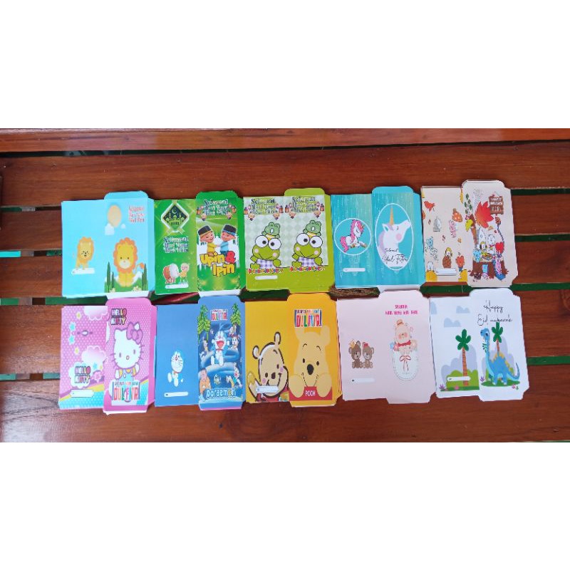 

100 LEMBAR ANGPAU LEBARAN MOTIF KARTUN UKURAN JUMBO