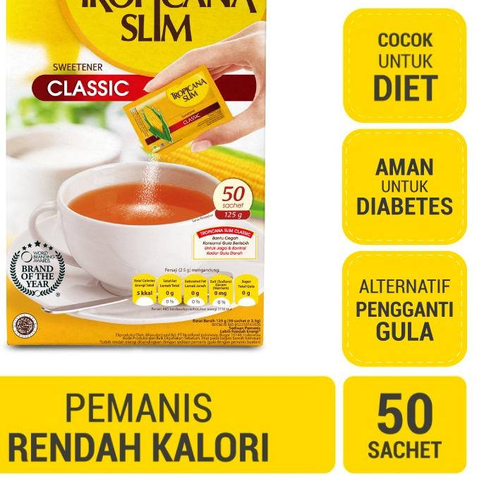 

Star 12.12 Tropicana Slim Sweetener Classic 50 Sachet - Pemanis untuk Bantu Batasi Gula serbuuu !