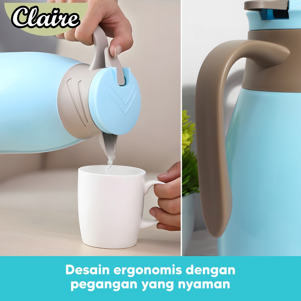 Termos Teko Glass Kettle 1000 ml / Termos Teko Anti Panas 1 Liter