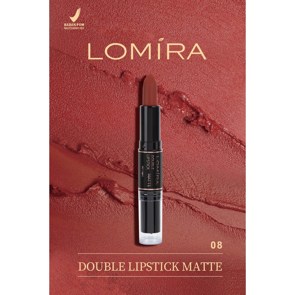 Lomira Double Lipstick Matte 2in1 BPOM