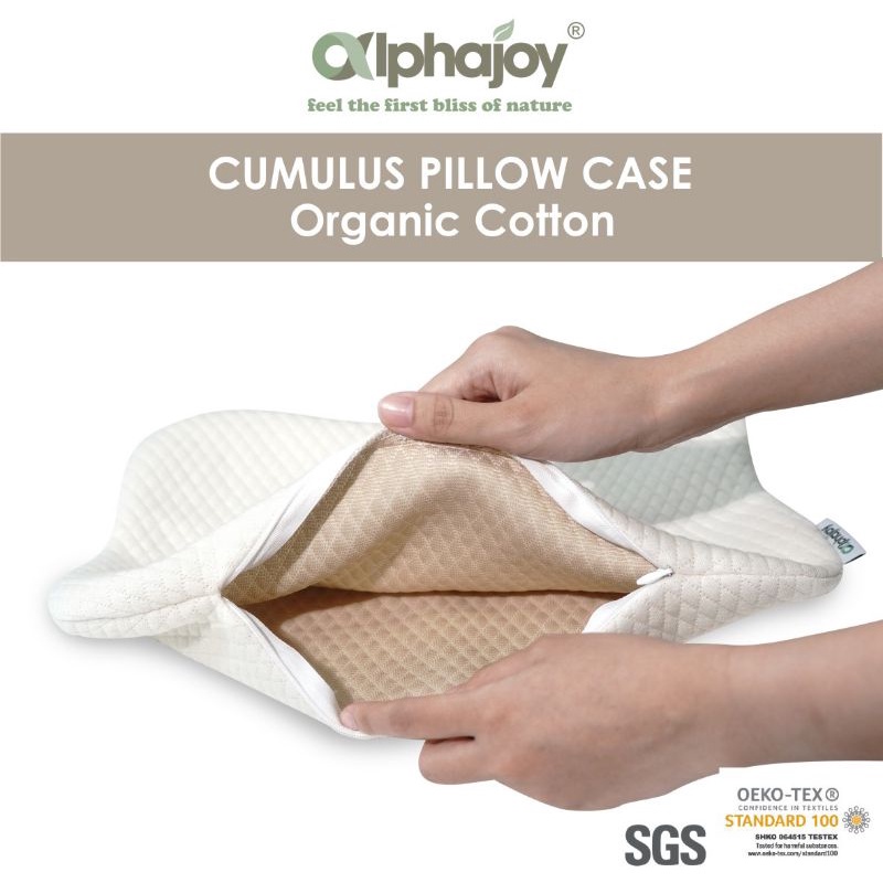 ALPHAJOY CUMULUS ORGANIC COTTON BABY PILLOW CASE