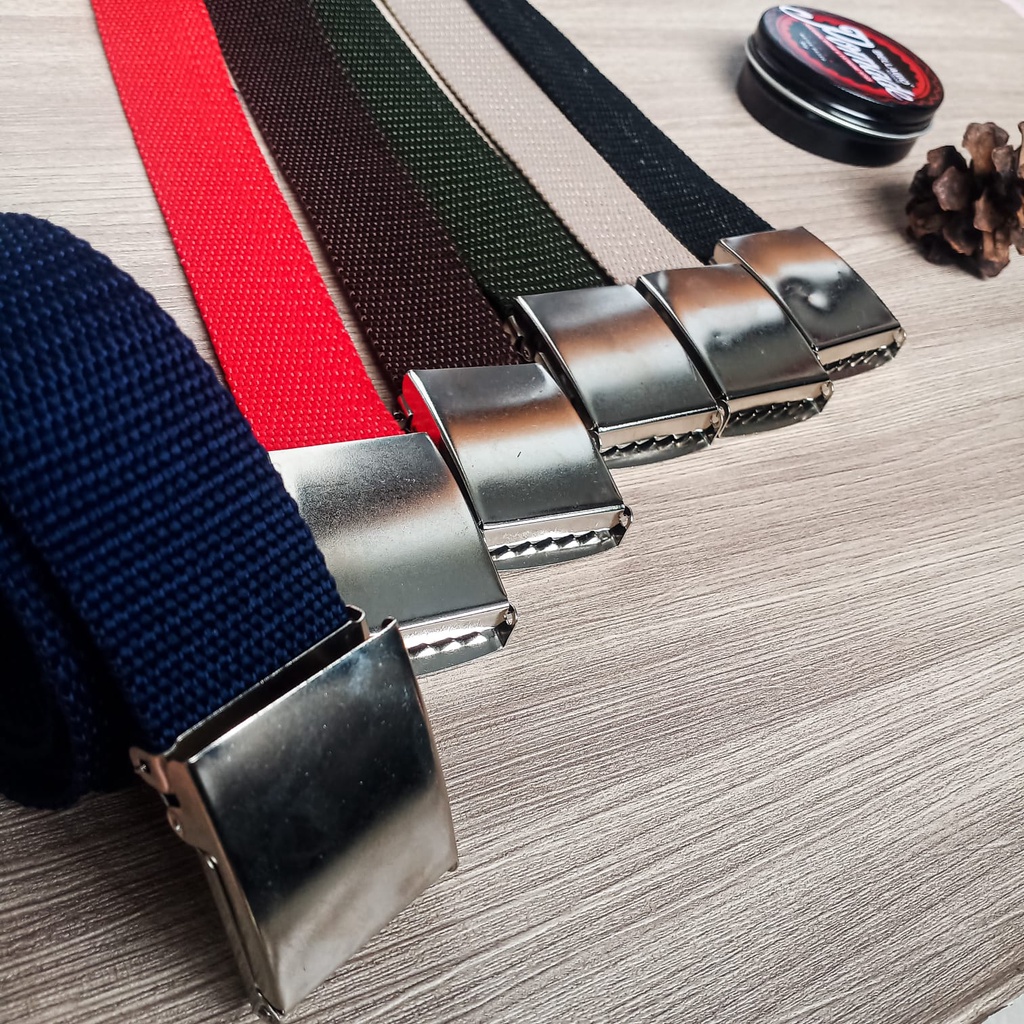 Gesper Ikat Pinggang Size JUMBO 140 CM Pria dan Wanita Poly Hitam Polos Tebal Model Jepit Termurah / Ikat Pinggang Pria Jumbo Kain / Sabuk Kain Big Size