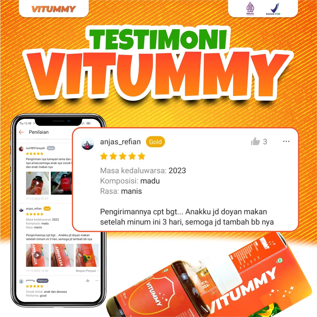 Vitummy -  Madu Paket 5 Botol 130ml