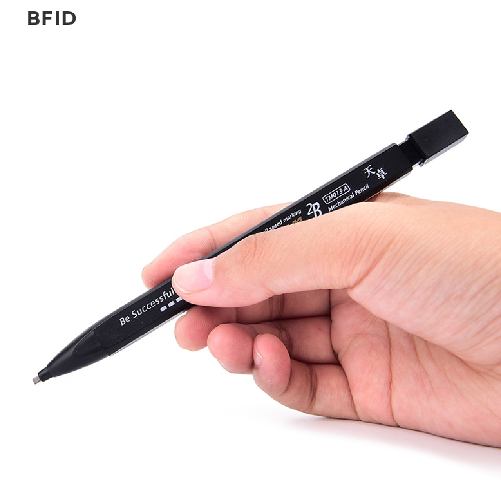 [BFID] 2b Black Lead Holder Ujian Pensil Mekanik Dengan Isi Ulang Timah Set Perlengkapan Kantor [ID]