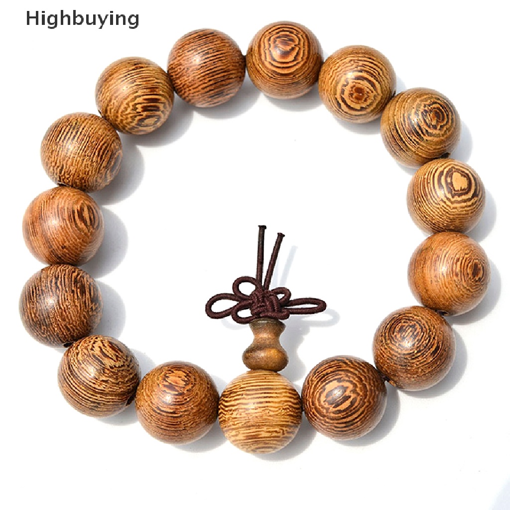 Hbid 15mm Kayu Tibet Budha Buddha Tasbih Gelang Mala Bangle Wristband Glory