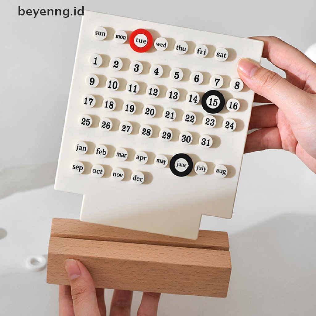 Beyen Ins Kreatif Waktu Abadi Kalender Meja Manual Akrilik Kalender Mejaio Dekorasi Rumah 3cincin Tanggal Rekaman Hadiah Set Handmade Diy Ring Kalender Meja ID