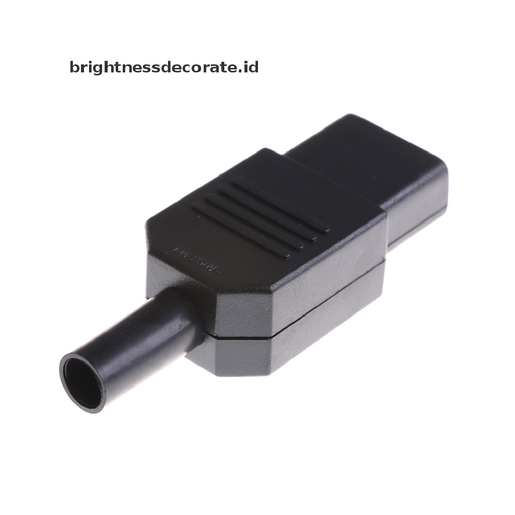 [Birth] Soket 3pin Hitam 10A/250V IEC 320c13 Female Plug Rewirable Power Connector [ID]