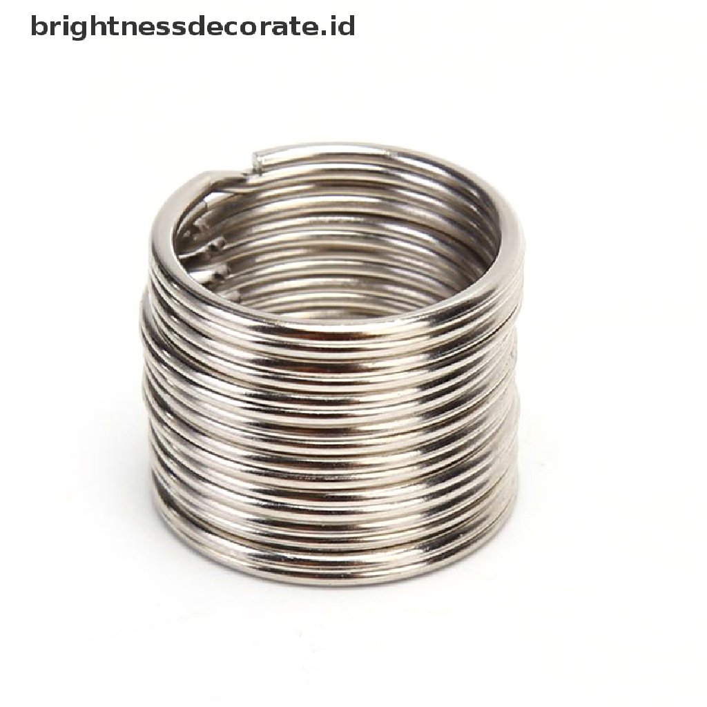 [Birth] 100pcs/lot Gantungan Kunci DIY Metal Key Holder Split Rings Hoop Metal Loop Keychain [ID]