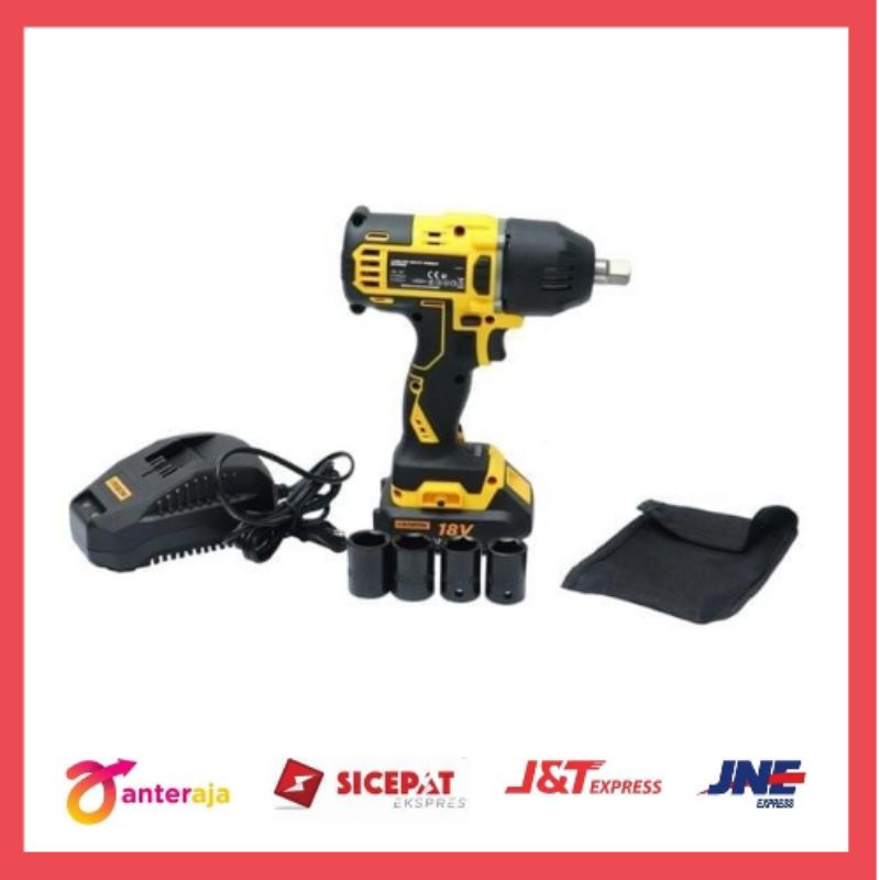 Krisbow Mesin Impact Wrench Cordless 18v Irciwb18 / CORDLESS IMPACT WRENCH 18V IRCIWB18