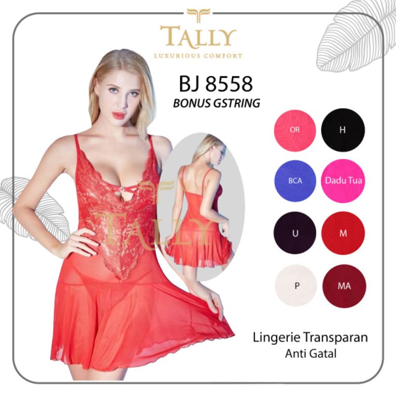 TALLY BAJU TIDUR / LINGERIE 8558 | BAHAN LACE BROKAT