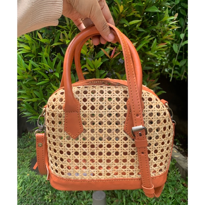 Tas Rotan Bali KSM / Tas Anyaman Rotan / Tas Rotan Kulit / Tas Bali