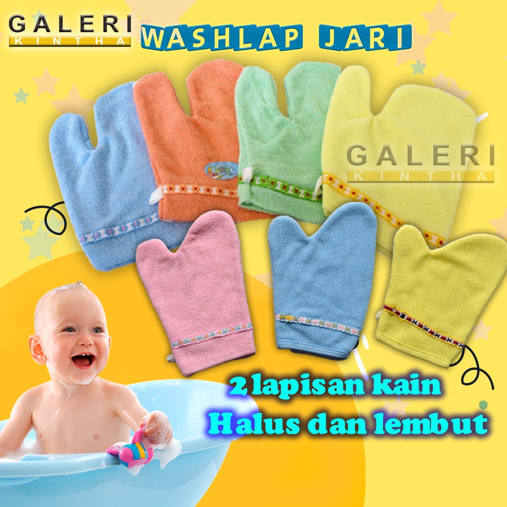 Waslap Bayi Washlap Jari Perlengkapan Bayi Baru Lahir