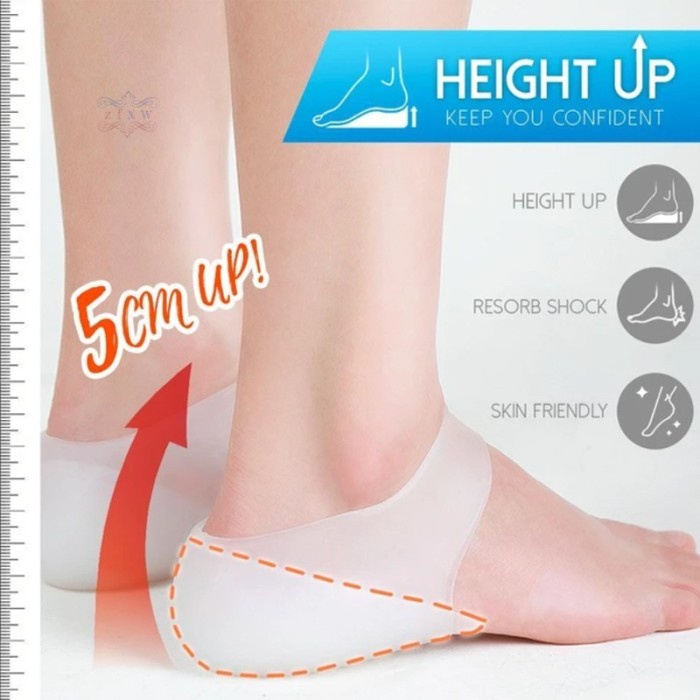 barokahgamis Silicone Invisible Height Increase Insole