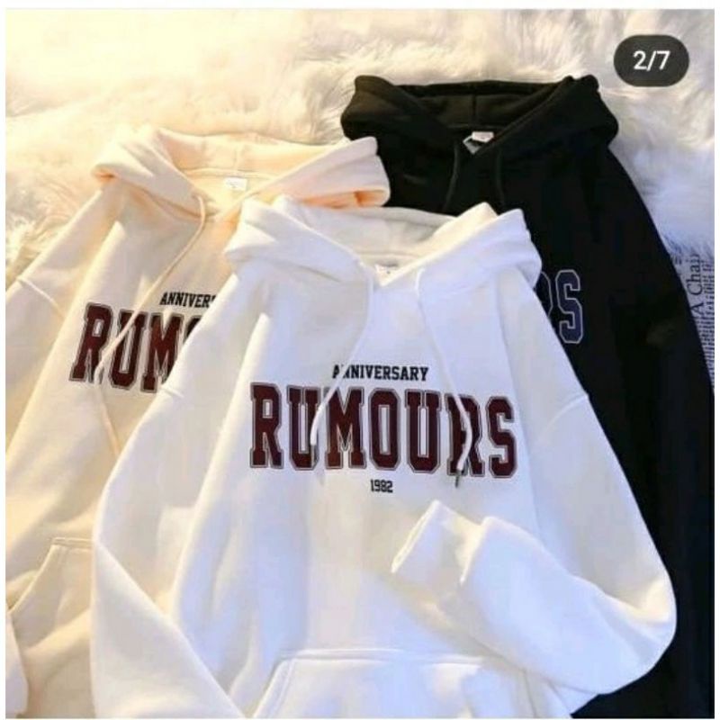 Romours Sweater Hoodie Wanita Oversize Couple