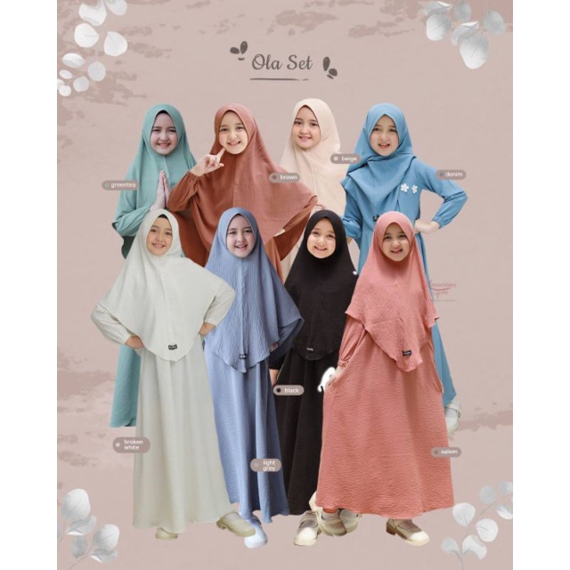 Ola Gamis set Kids KFM | Ola Gamis Anak KFM kids S