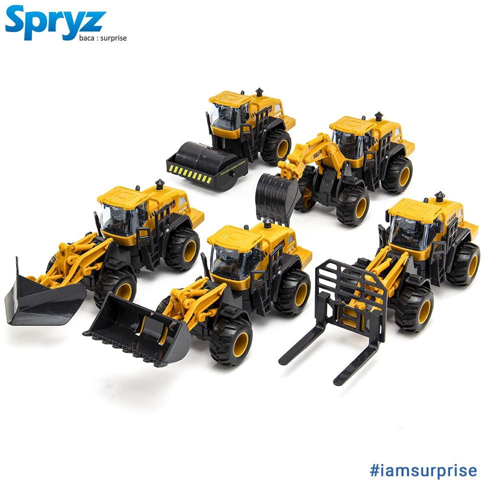 Spryz Construx 1:55 Loader Mainan Miniatur