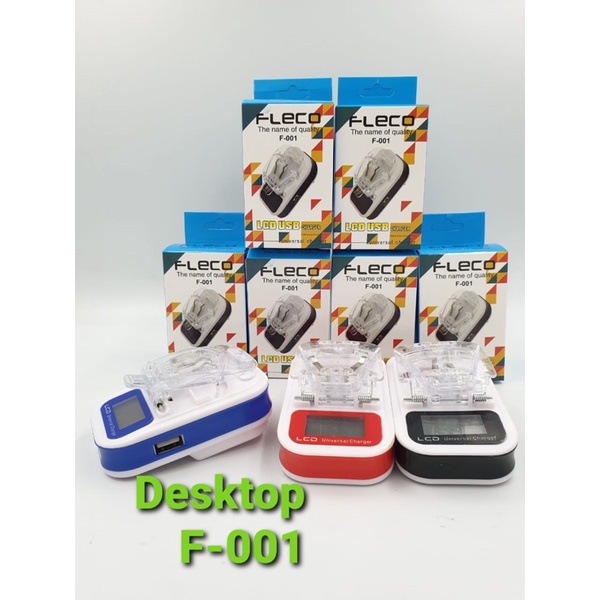 DESKTOP LCD FLECO F001 ORIGINAL WITH USB OUTPUT POWER ADAPTOR CASAN KODOK ASLI FLECO BY SMOLL