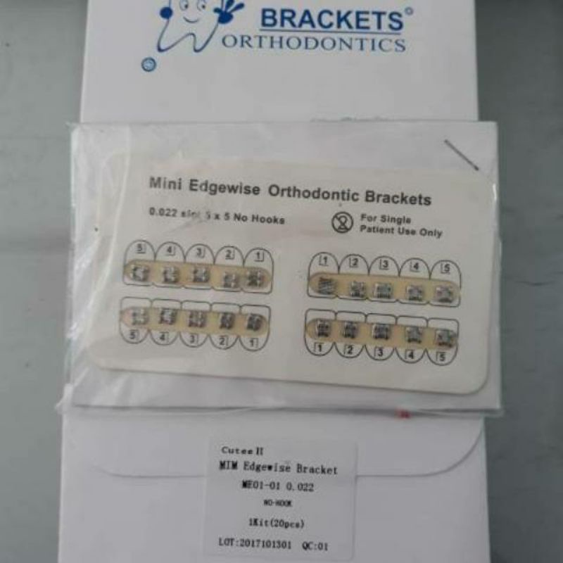 Bracket Behel Gigi/ Bracket Orthodontics / Mini Edgewise Orthodontic Brackets / Bracket Amplop Biru