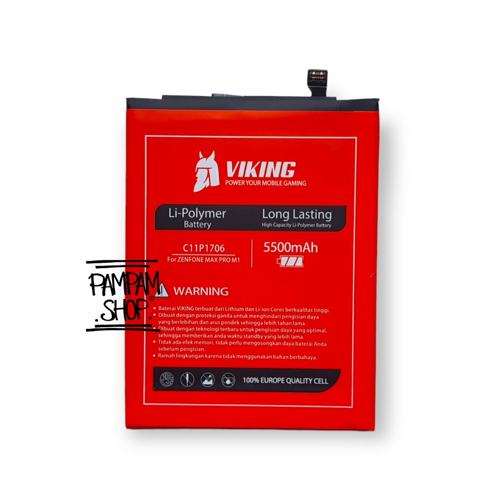 Baterai VIKING Double Power Asus Zenfone Max Pro M1 ZB601KL ZB602KL M2 ZB631KL C11P1706 Batre Batrai Battery