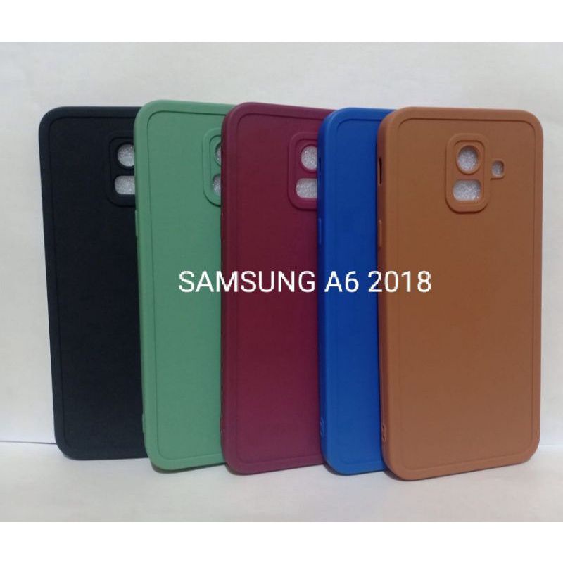 SLICON/CASE MACARON PROCAMERA SAMSUNG A6 2018/J6 2018/A8 2018 SOFTCASE PELINDUNG CAMERA TERBARU
