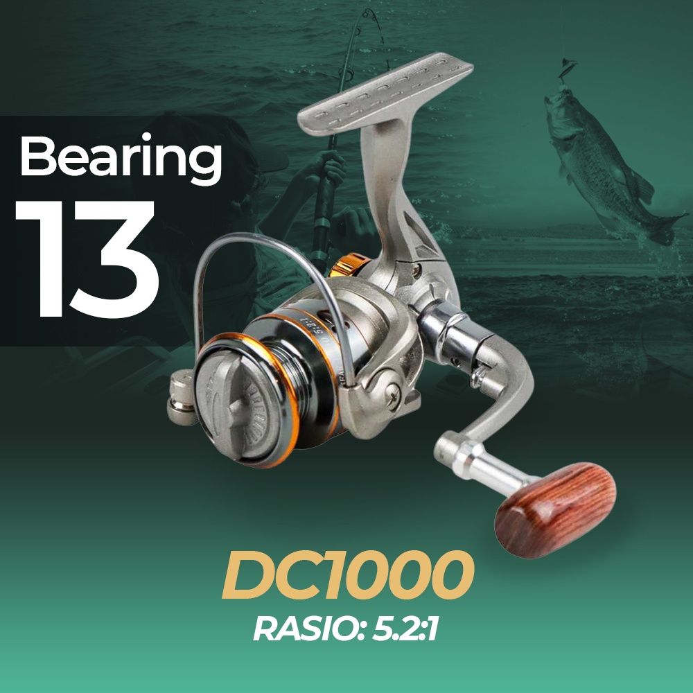 G-ORIi Diaodelai Reel Pancing Spinning Fishing 13 Ball Bearing 5.2:1 Dc1000 Gray Or-i