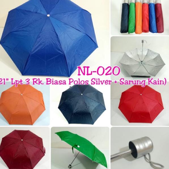 ✨ (GROSIR)Payung Lipat 3 Nagoya Polos Murah/Payung Promosi Termurah/Sovenir Payung/Payung Sablonan 