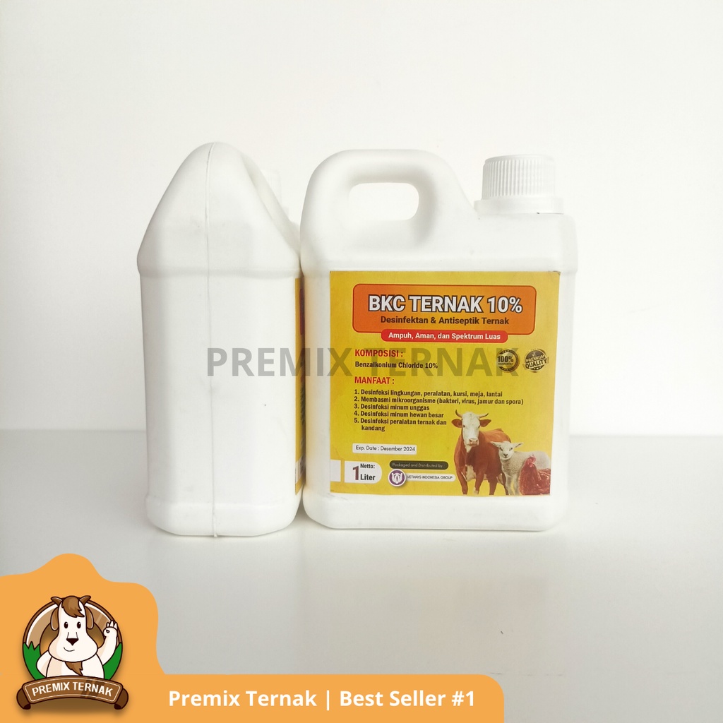 BKC TERNAK 10% 1Liter - Desinfektan dan Antiseptik hewan - Ampuh aman dan spektrum luas