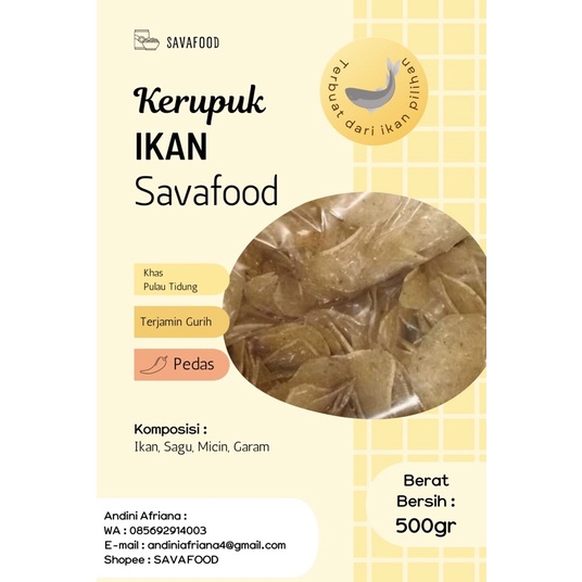 

Kerupuk ikan khas Pulau Tidung berat 500 gram