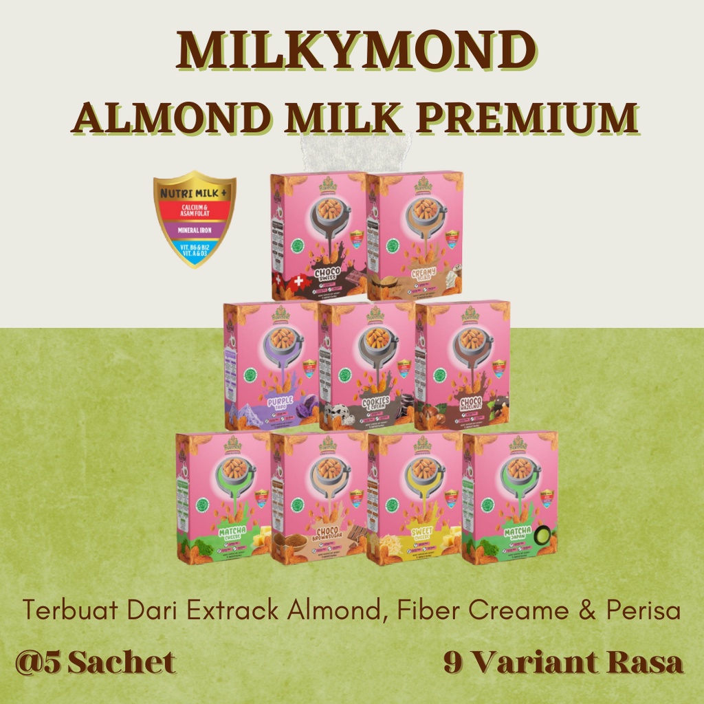 Pelancar Asi Booster Susu Almond Milkymond Choco Brown Sugar Nutrisi Ibu Hamil &amp; Menyusui 200gr
