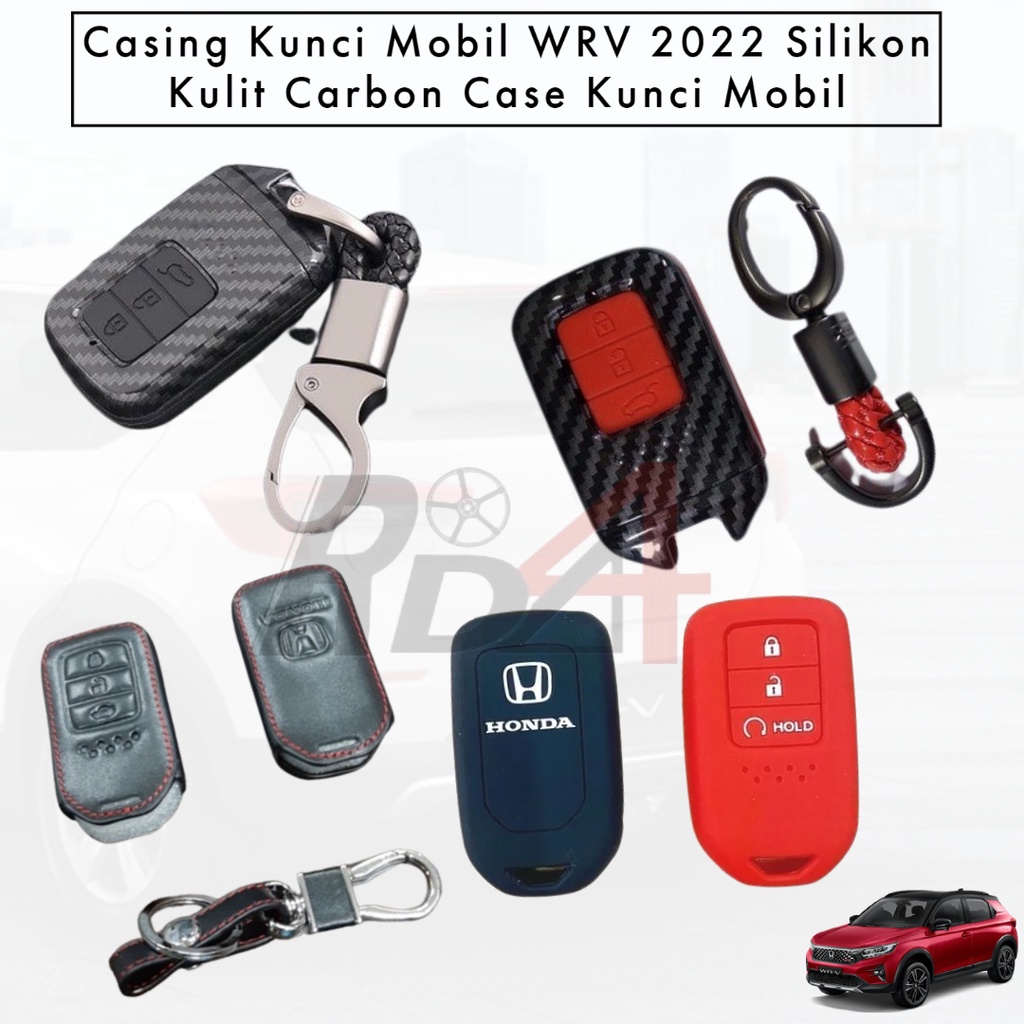 Key Case Casing Kunci Cover Carbon Mobil Honda WRV 2022 2023 Pelindung Silicon Sarung Kulit