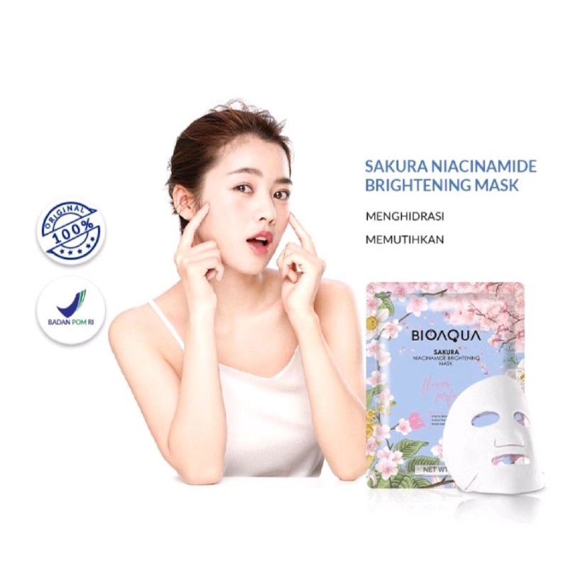 BIOAQUA SHEET MASK / SHEET MASK BIOAQUA FLOWER SERIES SHEET MASK BUNGA