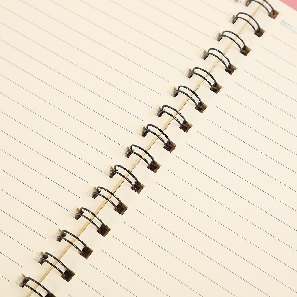 T&amp;Y Buku Diary Notebook Aesthetic Motif Kartun Gaya Retro A5 Isi 60 Lembar Buku Catatan Buku Tulis Garis A5 Spiral