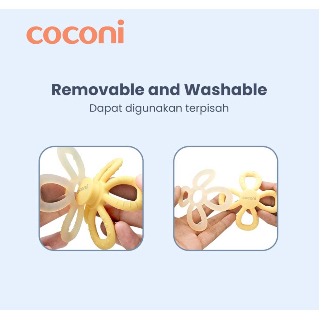 Coconi Manhattan Toy Sensory Teether | Gigitan Bayi Silicone Lembut