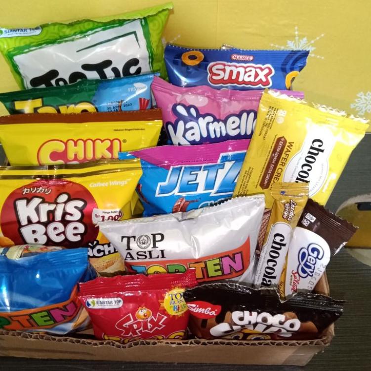 

RESTOCK V855 Dus kecil paketan snack dan isi