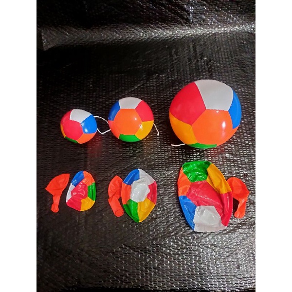 Mainan Kecil Bola Anak Anak + Balon warna warni + Tali harga grosir