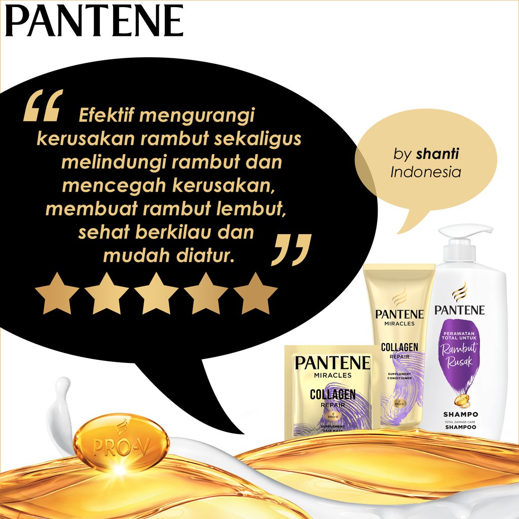 PANTENE CONDITIONER MIRACLES COLLAGEN REPAIR [ 150 ML ] DAILY HAIR SUPPLEMENT FOR DAMAGE CARE PRO-V KONDISIONER KOLAGEN SUPLEMEN RAMBUT RUSAK MENJADI KUAT TERNUTRISI LEMBUT [P&amp;G]