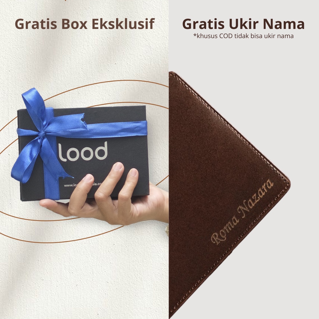 DOMPET PRIA KULIT SAPI ASLI ORIGINAL 100% PREMIUM POTRAIT WALLET - GRATIS UKIR NAMA