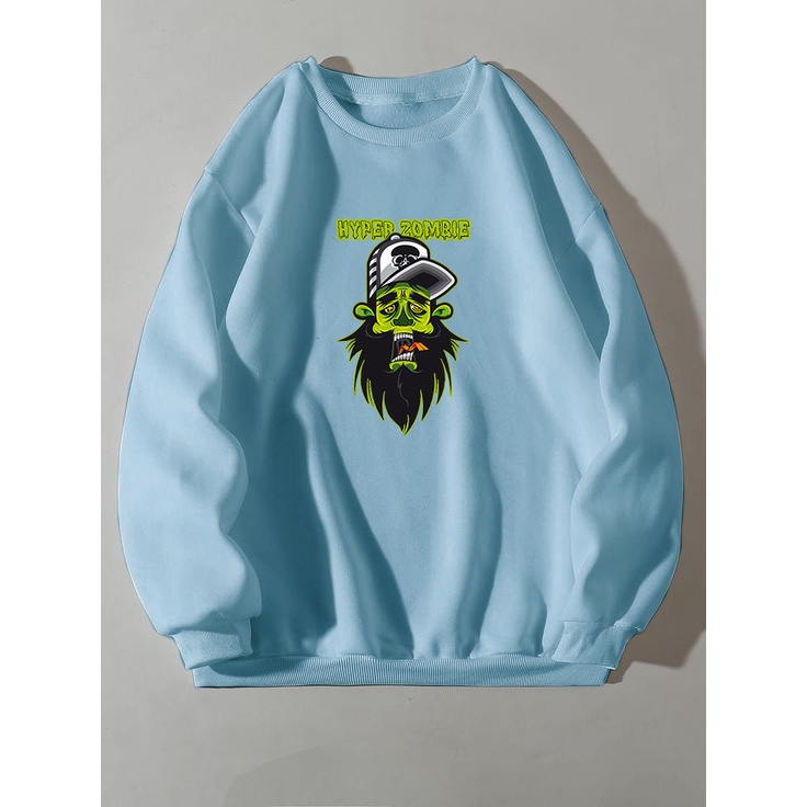 Sweater Pria murah  Hyper Zombie Switer Big Size Sweater Crewneck Size XXL Fleece